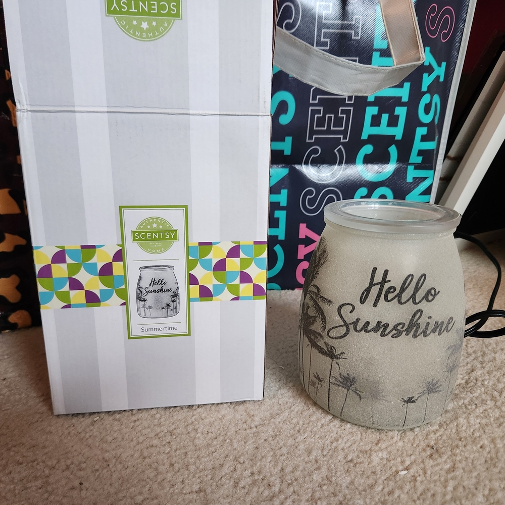 Scentsy Hello Sunshine Warmer - Cream and Black